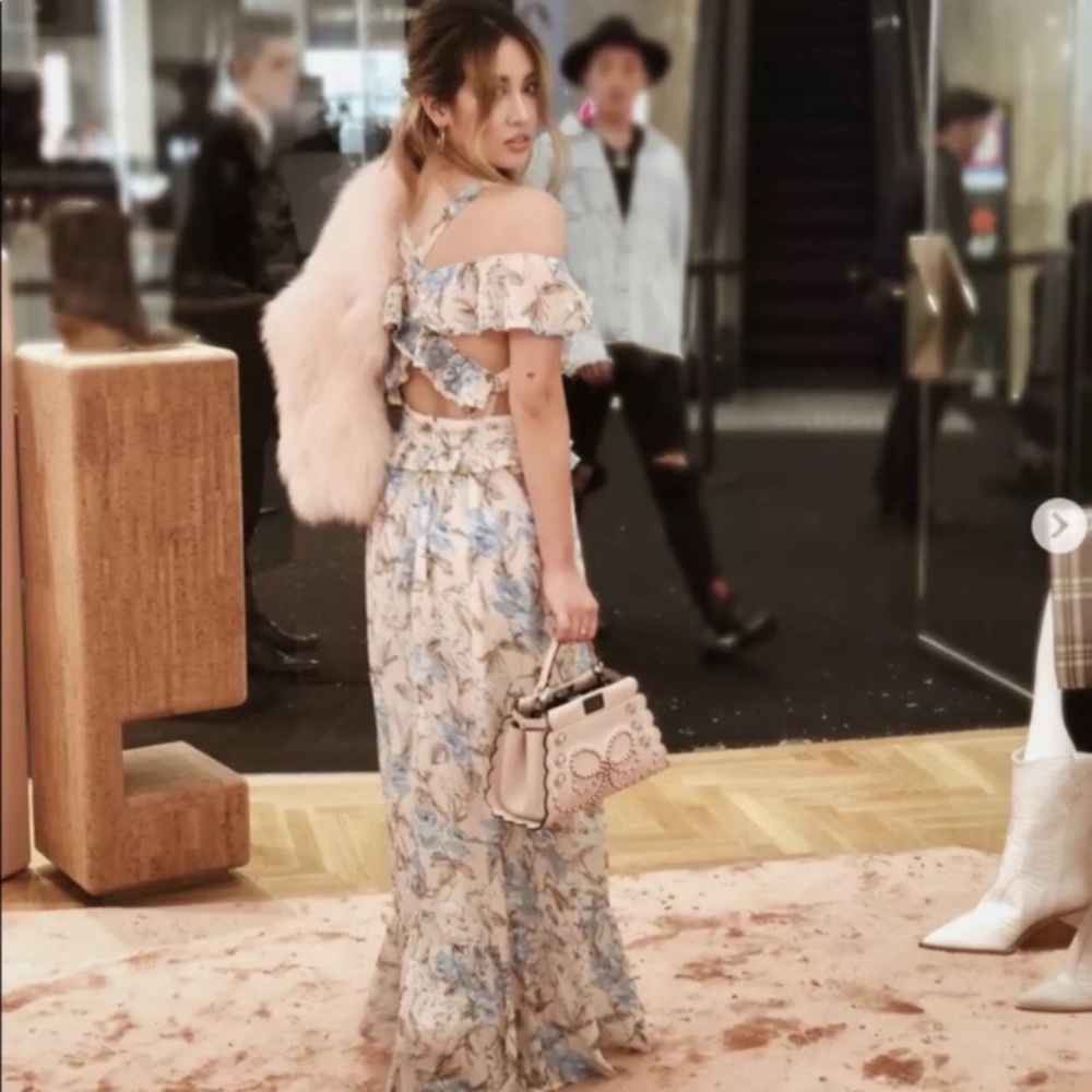 For Love and Lemons Free People Floral Off-Shoulder Maxi Dress S - Picture 7 of 13